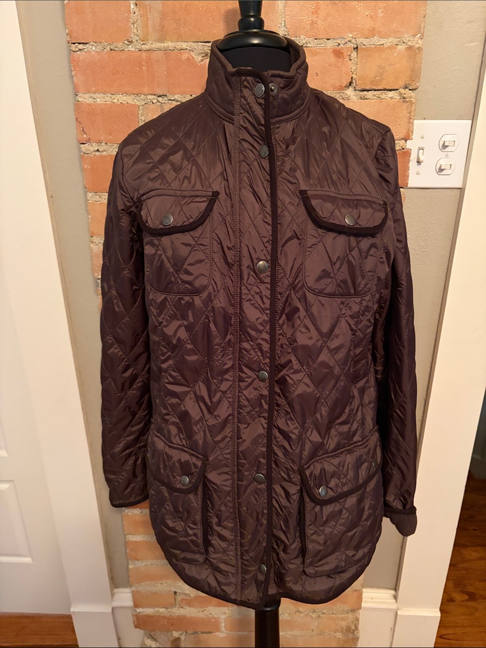 Eddie Bauer Quilted Jacket in Dark Brown